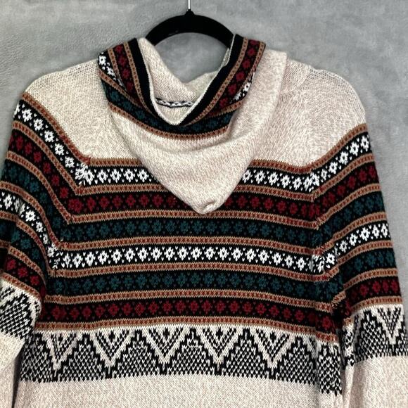 Artesania‎ Edm Peruvian Alpaca Wool Full Zip Hooded Sweater Southwestern Sz M - Picture 9 of 14